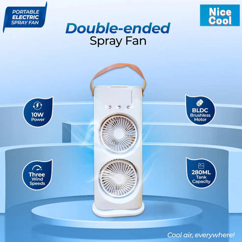 PortableDouble Ended Mist Fan With Water Spray