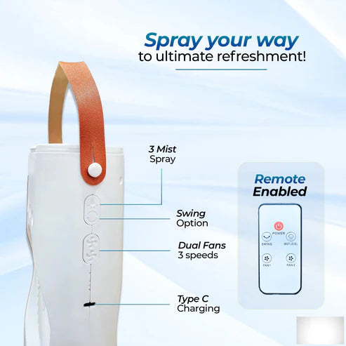 PortableDouble Ended Mist Fan With Water Spray