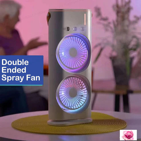 PortableDouble Ended Mist Fan With Water Spray