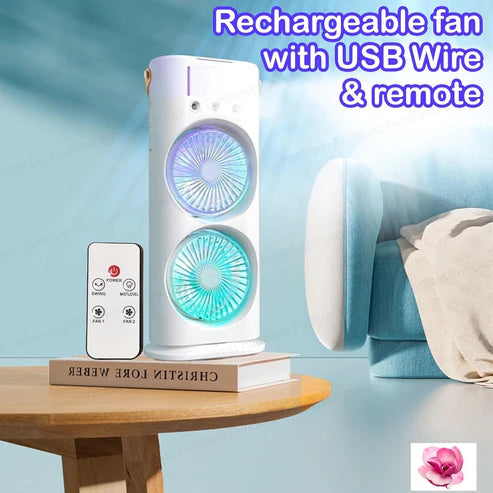 PortableDouble Ended Mist Fan With Water Spray